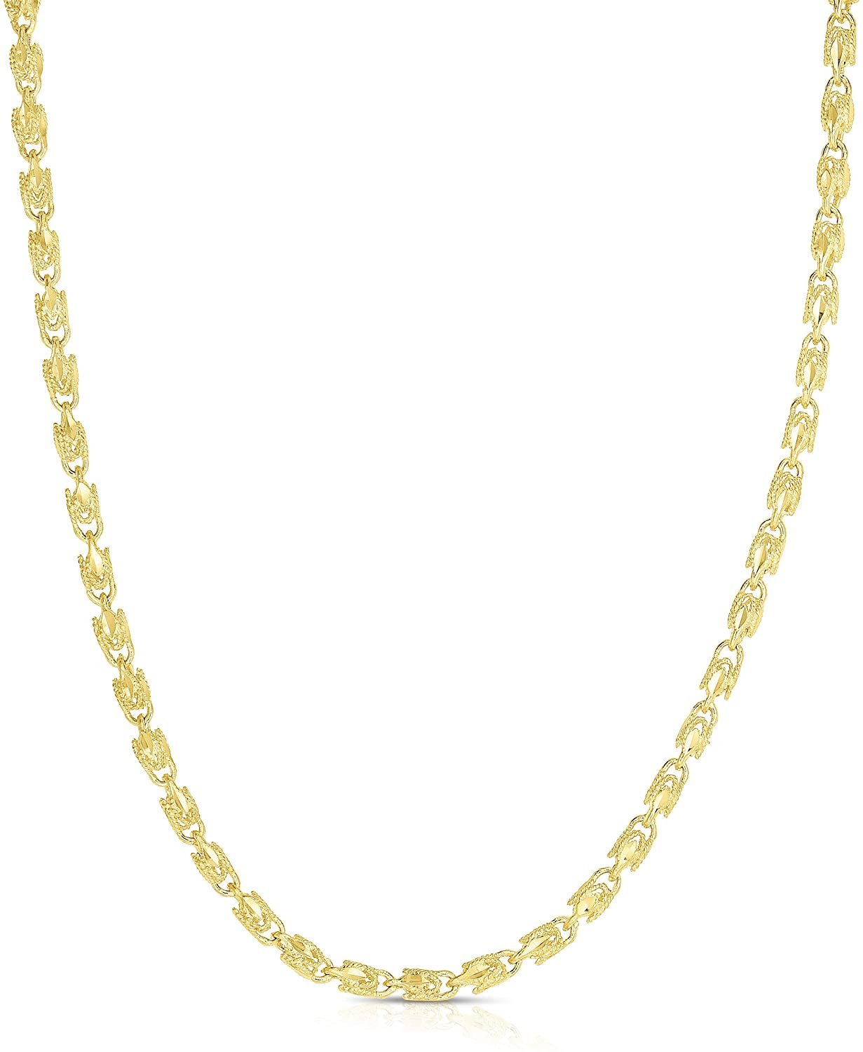 10k Yellow Gold 3mm Solid Turkish Rope Chain Necklace