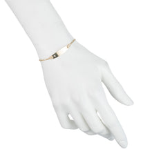 Load image into Gallery viewer, 10k Gold Figaro ID Bracelet with Small Heart Engravable for Children 2mm