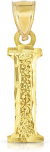 Load image into Gallery viewer, 10K Yellow Gold Extra Large Letter A-Z Alphabet Pendant with Optional Necklace, Initial Height: 1 inch
