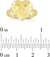 Load image into Gallery viewer, 10k Yellow Gold Small or Large Heart Nugget Ring