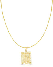 Load image into Gallery viewer, 10k Yellow Gold Horoscope Zodiac Sign Pendant with Optional Necklace, 0.73" x 0.62"