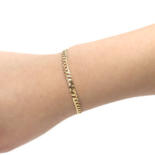 Load image into Gallery viewer, 10k Fine Gold Curb Cuban Chain Bracelet and Anklet, 0.16 Inch (4mm) (All Sizes)