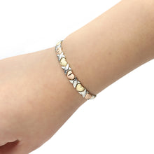 Load image into Gallery viewer, 10k Fine Gold Stampato Xoxo X & Heart "I Love You" Chain Bracelet