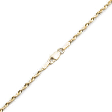 Load image into Gallery viewer, 10k Yellow Gold Solid Diamond Cut Rope Chain Bracelet and Anklet, 2.5mm
