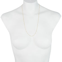 Load image into Gallery viewer, 10k Fine Gold Adjustable Box Chain with Small Heart Charm, 24 inch