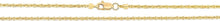 Load image into Gallery viewer, 14k Fine Gold 1.5mm Sparkle Criss Cross Chain Necklace