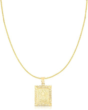 Load image into Gallery viewer, 10k Yellow Gold Horoscope Zodiac Sign Pendant with Optional Necklace, 0.73" x 0.62"