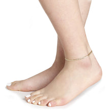 Load image into Gallery viewer, 10k Fine Gold Curb Cuban Chain Bracelet and Anklet, 0.16 Inch (4mm) (All Sizes)