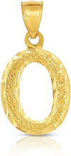Load image into Gallery viewer, 10K Yellow Gold Extra Large Letter A-Z Alphabet Pendant with Optional Necklace, Initial Height: 1 inch