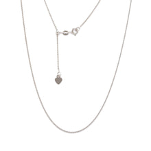 Load image into Gallery viewer, 10k Fine Gold Adjustable Solid Rope Chain Necklace with Small Heart Charm, 24"