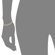 Load image into Gallery viewer, 10k Fine Gold Stampato Xoxo X & Heart "I Love You" Chain Bracelet