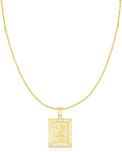 Load image into Gallery viewer, 10k Yellow Gold Horoscope Zodiac Sign Pendant with Optional Necklace, 0.73" x 0.62"