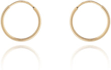 Load image into Gallery viewer, 10K Yellow Gold 1mm High Polished Endless Hoop Earring Ear Nose and Lip Cartilage for women and girls