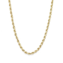 Load image into Gallery viewer, 10k Yellow Gold Hollow Rope Chain Necklace with Lobster Claw Clasp, 5mm
