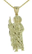 Load image into Gallery viewer, 10k Yellow Gold Saint Jude Thaddeus Charm Pendant Necklace
