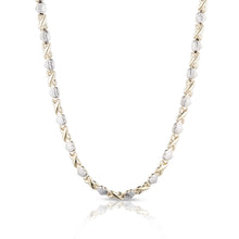 Load image into Gallery viewer, 10k Fine Gold Stampato Xoxo X & Heart Friendship Hugs and Kisses Chain Necklace