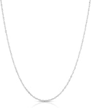 Load image into Gallery viewer, 14k Yellow or White Gold 1.5mm Singapore Chain Necklace
