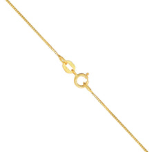 Load image into Gallery viewer, 10k Fine gold Box Chain Necklace (0.6 mm)
