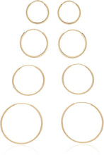 Load image into Gallery viewer, 10K Yellow Gold 1mm High Polished Endless Hoop Earring Ear Nose and Lip Cartilage for women and girls