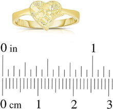 Load image into Gallery viewer, 10k Yellow Gold Extra Small Heart Nugget Ring