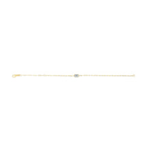 Load image into Gallery viewer, 14k Yellow Gold 1.5mm Paperclip Gemstone Chain Bracelet
