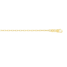 Load image into Gallery viewer, 14k Yellow Gold or White Gold 1.3mm Solid French Cable Chain Necklace
