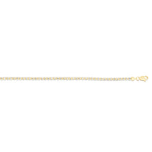 Load image into Gallery viewer, 10k Yellow Gold and White Gold 2.7mm Two-Tone Ice Chain Necklace
