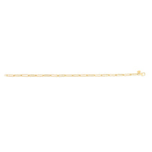 Load image into Gallery viewer, 14k Yellow Gold 3.5mm Textured Beaded Paperclip Chain Bracelet
