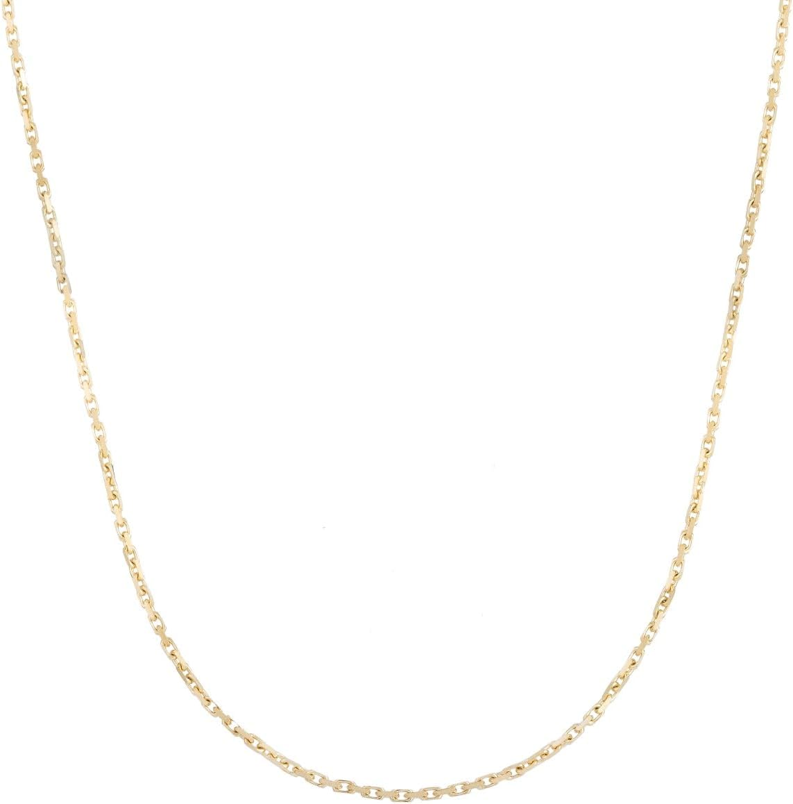 14k Yellow Gold 1.9mm Solid French Cable Chain Necklace