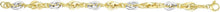 Load image into Gallery viewer, 14k Two-Tone Gold 6mm Polished &amp; Diamond Cut Interlocking Oval Link Bracelet, 7.5 Inch
