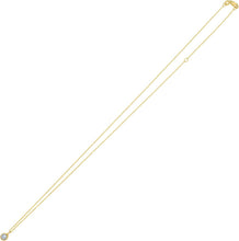 Load image into Gallery viewer, 14k Yellow Gold 4mm Birthstone Charm Pendant Chain Necklace, 16"-18" (Garnet Amethyst Aquamarine White Topaz Emerald Moonstone Ruby Peridot Blue Sapphire Pink Sapphire Citrine Sky Blue Topaz)

