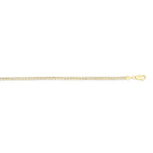 Load image into Gallery viewer, 10k Yellow Gold and White Gold 3.3mm Two-Tone Ice Chain Necklace
