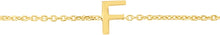 Load image into Gallery viewer, 14k Yellow Gold 0.2&quot; Mini Alphabet Letter A - Z Initial Charm Pendant with Extendable Adjustable Chain Bracelet
