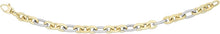 Load image into Gallery viewer, 14k Two-Tone Gold 7.5mm Fancy Figaro Rolo Link Bracelet, 7.25 Inch
