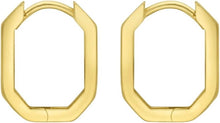Load image into Gallery viewer, 14k Yellow Gold 14.4mm x 1.6mm Hexagon Hoop Earrings
