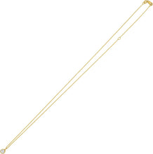 Load image into Gallery viewer, 14k Yellow Gold 4mm Birthstone Charm Pendant Chain Necklace, 16"-18" (Garnet Amethyst Aquamarine White Topaz Emerald Moonstone Ruby Peridot Blue Sapphire Pink Sapphire Citrine Sky Blue Topaz)
