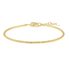 Load image into Gallery viewer, 14k Yellow Gold or White Gold or Rose Gold 1.8mm Fancy Stackable Diamond Cut Bangle Bracelet

