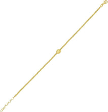 Load image into Gallery viewer, 14k Yellow Gold 7.3mm Virgin Mary Charm Bead Link Bracelet, Adjustable 7" - 8 Inch
