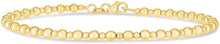 Load image into Gallery viewer, 14k Yellow Gold 3mm Alternating Polished Bead Link Bracelet, 7 Inch
