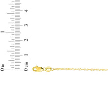 Load image into Gallery viewer, 14k Yellow Gold 1.3mm or 1.8mm or 2.1mm Singapore Chain Necklace
