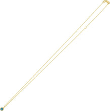 Load image into Gallery viewer, 14k Yellow Gold 4mm Birthstone Charm Pendant Chain Necklace, 16"-18" (Garnet Amethyst Aquamarine White Topaz Emerald Moonstone Ruby Peridot Blue Sapphire Pink Sapphire Citrine Sky Blue Topaz)
