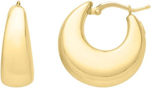 Load image into Gallery viewer, 14k Yellow Gold 20mm High Polish Large Tapered Hoop Earrings
