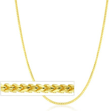 Load image into Gallery viewer, 18k Yellow Gold or White Gold 1.5mm Solid Franco Chain Necklace
