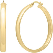 Load image into Gallery viewer, 14k Yellow Gold Small High Polish Round Wedding Band Hoop Earrings - view 2
