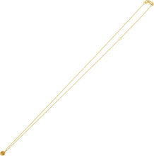 Load image into Gallery viewer, 14k Yellow Gold 4mm Birthstone Charm Pendant Chain Necklace, 16"-18" (Garnet Amethyst Aquamarine White Topaz Emerald Moonstone Ruby Peridot Blue Sapphire Pink Sapphire Citrine Sky Blue Topaz)
