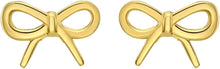 Load image into Gallery viewer, 14k Yellow Gold 7.8mm x 11.6mm Bow Earrings
