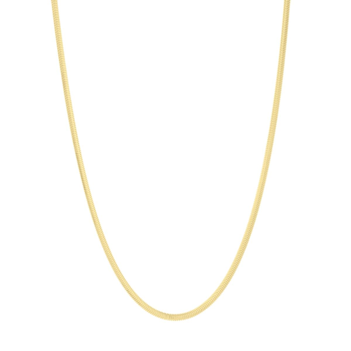 14k Yellow Gold 2.6mm Oval Snake Chain Necklace