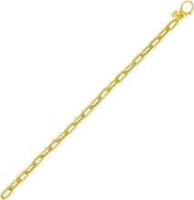 Load image into Gallery viewer, 14k Yellow Gold 5mm Paperclip Charm Link Bracelet, 7 Inch
