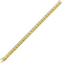 Load image into Gallery viewer, 14k Yellow Gold 8mm Scalloped Swirl Link Bracelet, 7.25 Inch
