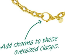 Load image into Gallery viewer, 14k Yellow Gold 5mm Paperclip Charm Link Bracelet, 7 Inch
